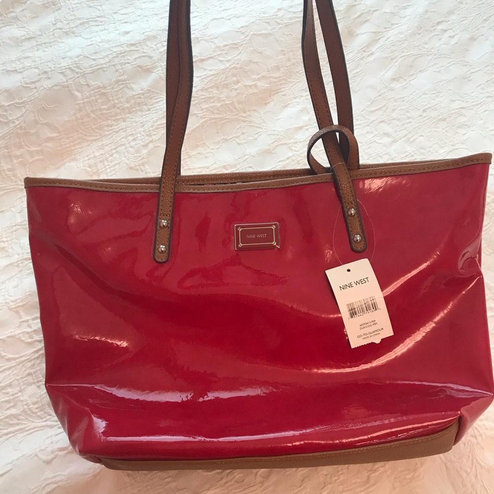 Nine West // Shiny Red Purse and Handbag